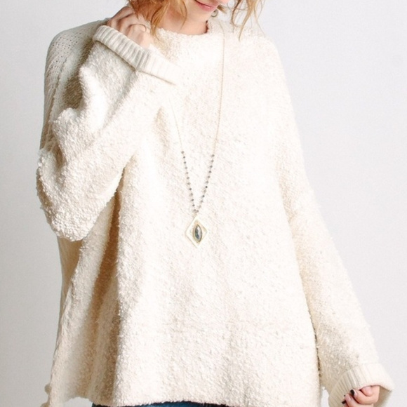 🆕️ Free People Cuddle Up Pullover Ivory - Picture 3 of 7